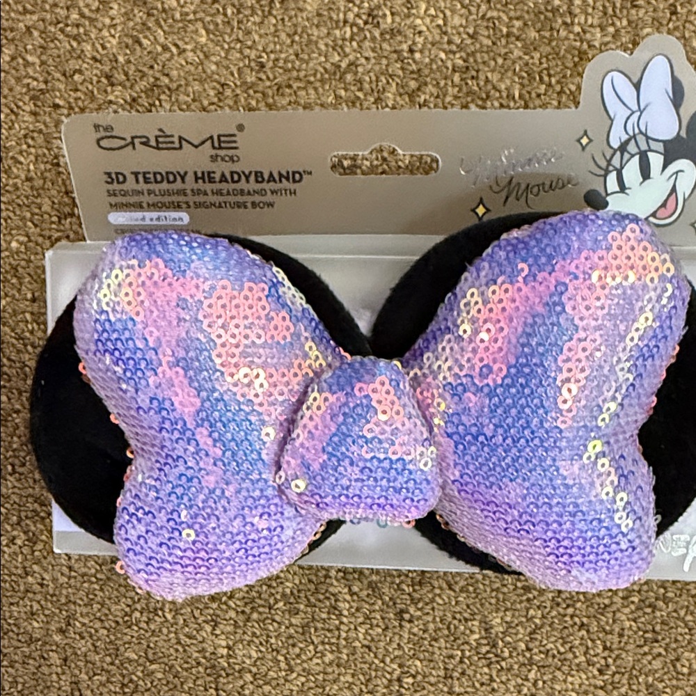 The Crème Shop Kids 3D Teddy Headband - Pink Sequin Bow